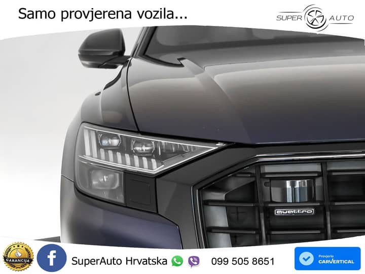 Audi Q8 50 TDI V6 quattro tiptronic S Line 286 KS, ZRAČNI+ACC+4xGR SJED+360+PDC