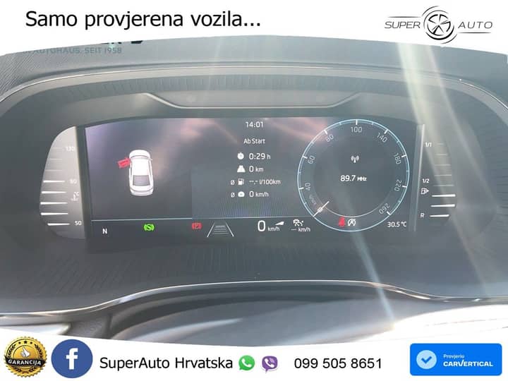 Škoda Octavia 2.0 TDI DSG Style 150 KS, ACC+KAM+KEY+GR SJED+LED+LANE