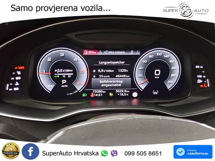 Audi A6 2.0 TDI S tronic 204 KS, LED+ACC+GR SJED+360+VIRT