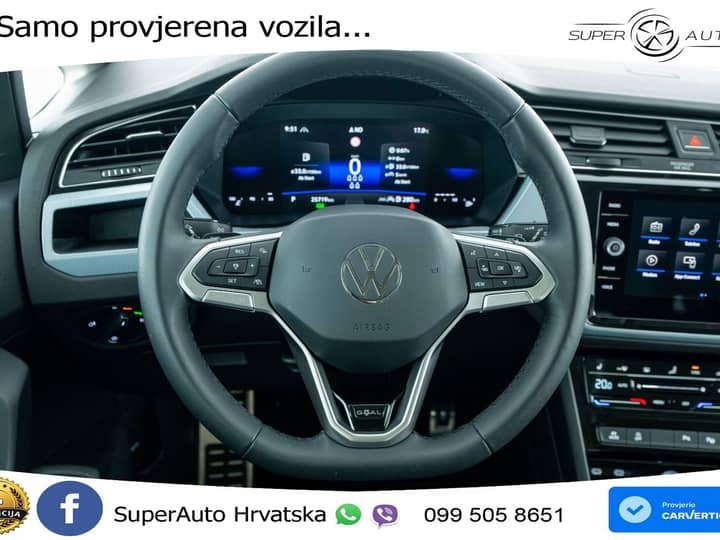 VW Touran 1.5 TSI DSG Comfortline 150 KS, 7-SJED+LED+ACC+GR SJED+PDC+VIRT