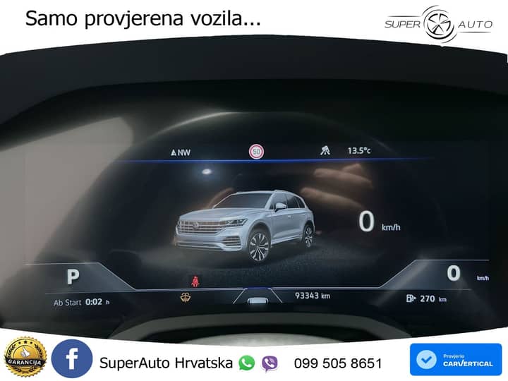 VW Touareg 3.0 TDI 4M Aut. R line 286 KS, PANO+ZRAČ+360+GR SJED+ACC+KEY+VIRT