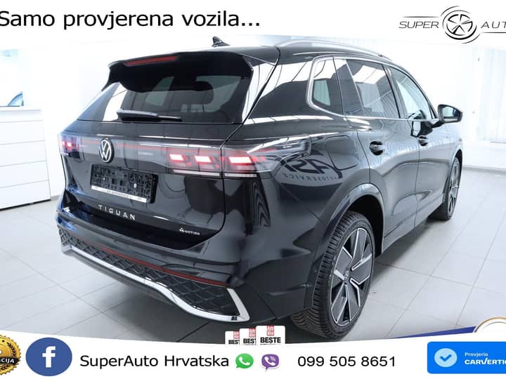 VW Tiguan 2.0 TSI 4M DSG R-Line 204 KS, LED+ACC+PANO+GR SJED+360+PARK+MASAŽA
