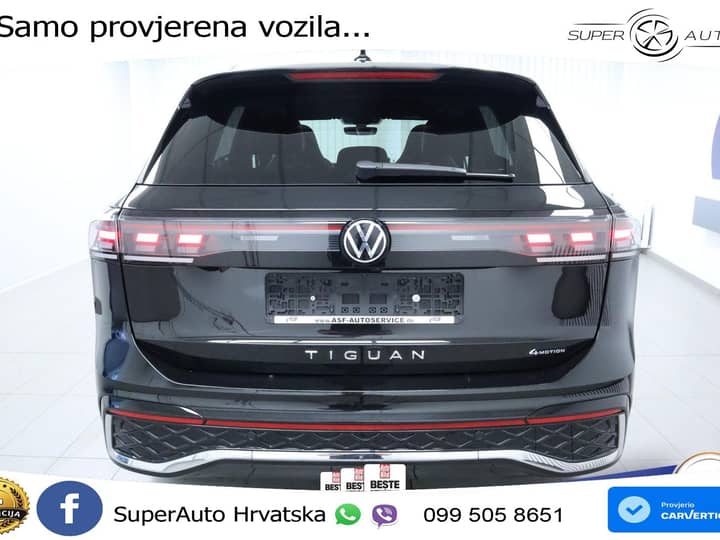 VW Tiguan 2.0 TSI 4M DSG R-Line 204 KS, LED+ACC+PANO+GR SJED+360+PARK+MASAŽA