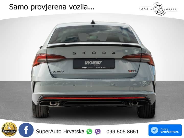 Škoda Octavia 2.0 TSI DSG RS 265 KS, ACC+360+KEY+GR SJED+HEAD+VIRT+LANE