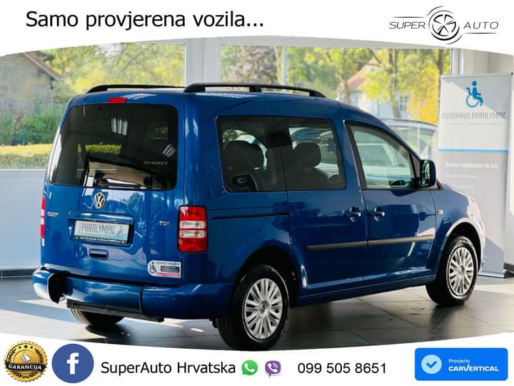 VW Caddy 1.6 TDI DSG 102 KS, RAMPA+KLIMA+PDC
