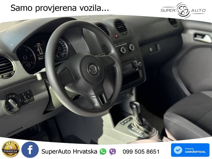 VW Caddy 1.6 TDI DSG 102 KS, RAMPA+KLIMA+PDC
