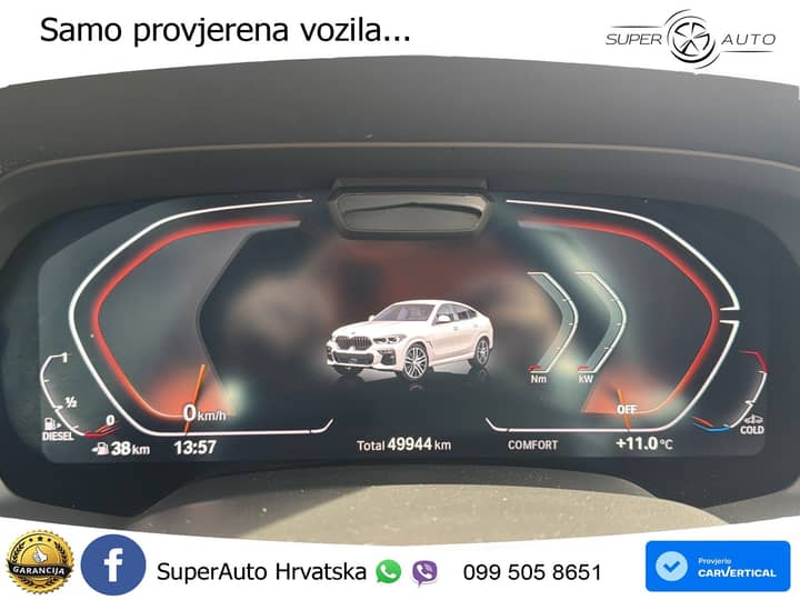 BMW X6 40d xDrive Steptronic M Sport 340 KS, LASER+ACC+4xGR SJED+360+PANO
