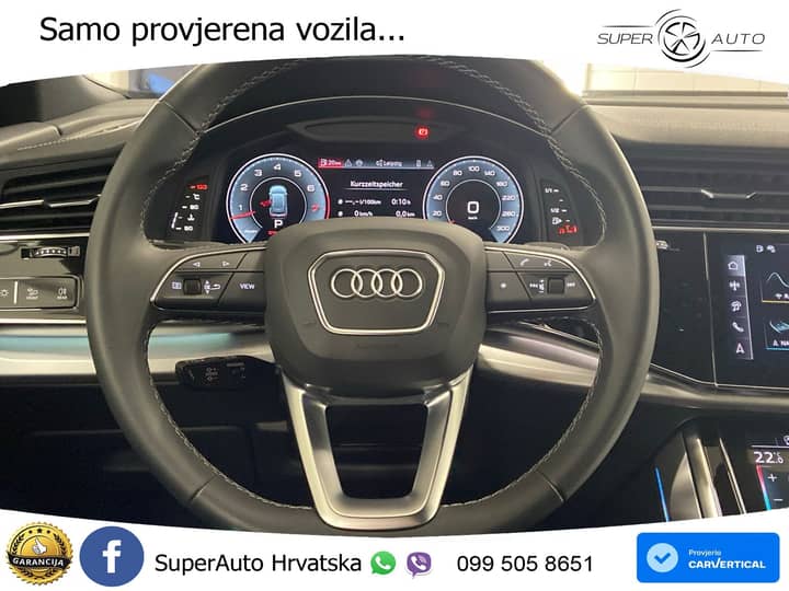 Audi Q8 55 TFSI quattro Aut. 340 KS, PANO+ZRAČ+360+GR SJED+ACC+KEY+HEAD+LANE