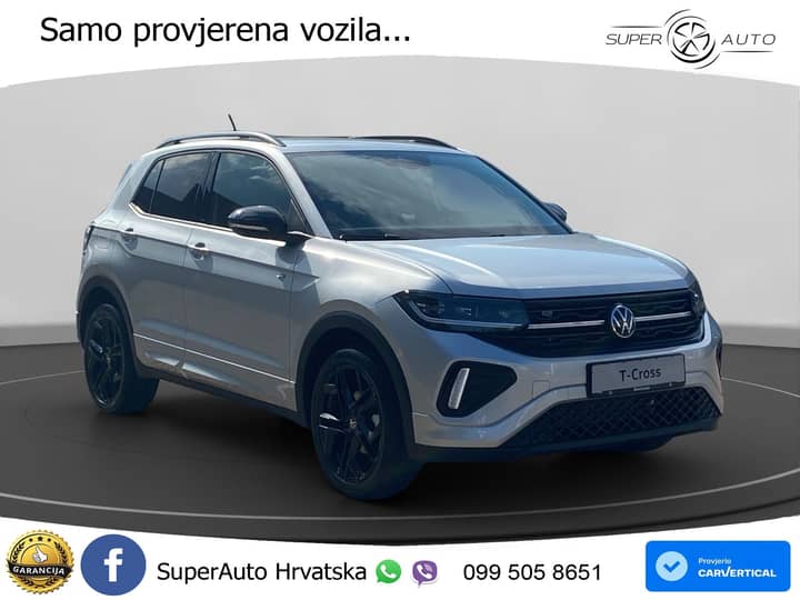 VW T-Cross 1.5 TSI DSG R-Line 150 KS, ACC+KAM+GR SJED+VIRT+LANE