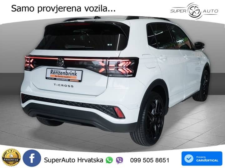 VW T-Cross 1.5 TSI DSG R-Line 150 KS, ACC+KAM+KEY+GR SJED+VIRT+LANE