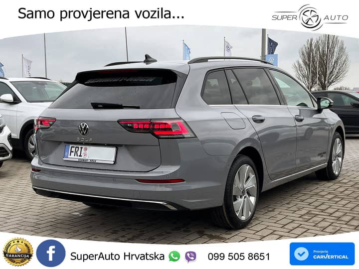 VW Golf 8 Variant 2.0 TDI DSG Style 150 KS, LED+ACC+360+GR SJED+VIRT+MASAŽA+PARK