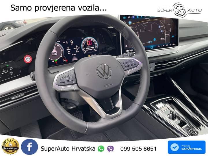 VW Golf 8 Variant 2.0 TDI DSG Style 150 KS, LED+ACC+360+GR SJED+VIRT+MASAŽA+PARK