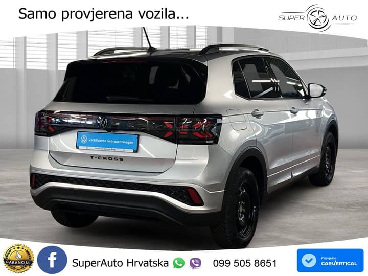 VW T-Cross 1.5 TSI DSG R-Line 150 KS, ACC+KAM+KEY+GR SJED+VIRT+LANE+