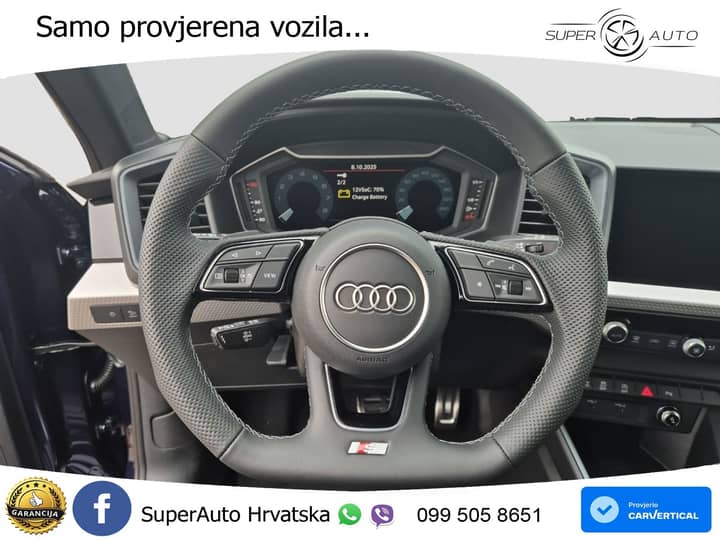 Audi A1 SB 30 TFSI S tronic S line 116 KS, KEY+VIRT+GR SJED+LED+LANE