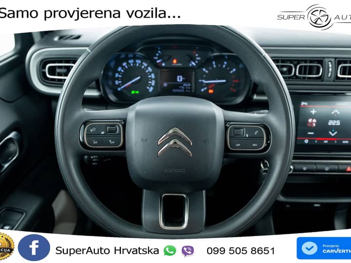Citroen C3 1.2 PureTech 110 KS, LED+TEM+KLIMA+DAB