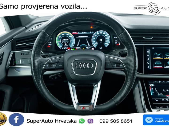 Audi Q7 55 TFSIe quattro tiptronic 2xS line 381 KS, LED+ACC+GR SJED+KAM+VIRT+PDC