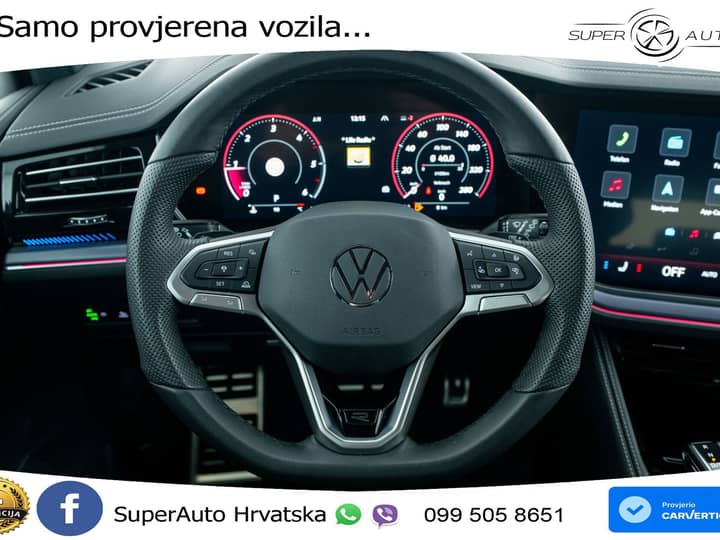 VW Touareg 3.0 V6 TDI 4M Aut. R-Line 231 KS, ZRAČNI+ACC+KAM+4xGR SJED+HEAD+VIRT