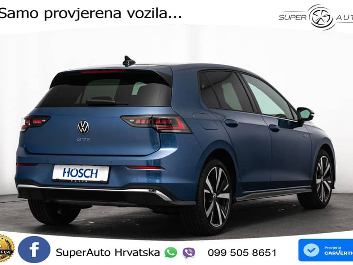 VW Golf 8 GTE 1.5 DSG 272 KS, MATRIX+ACC+GR SJED+360+VIRT
