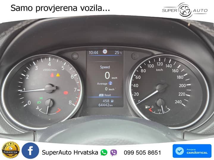 Slika prikazuje unutrašnjost vozila (instrument ploče).