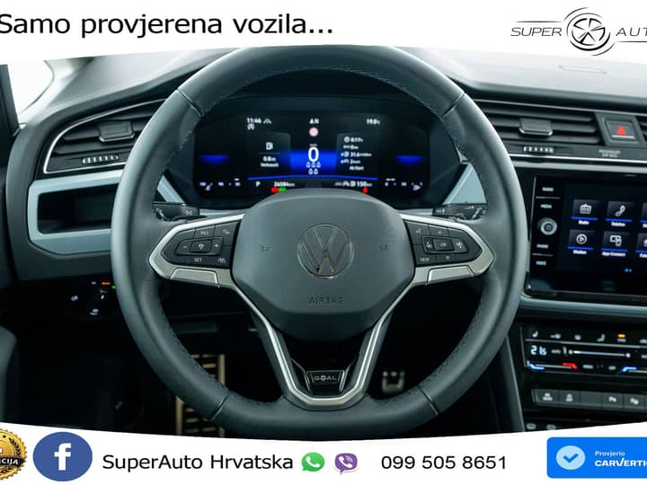 VW Touran 1.5 TSI DSG Comfortline 150 KS, 7-SJED+LED+ACC+GR SJED+VIRT+PDC+ASIST