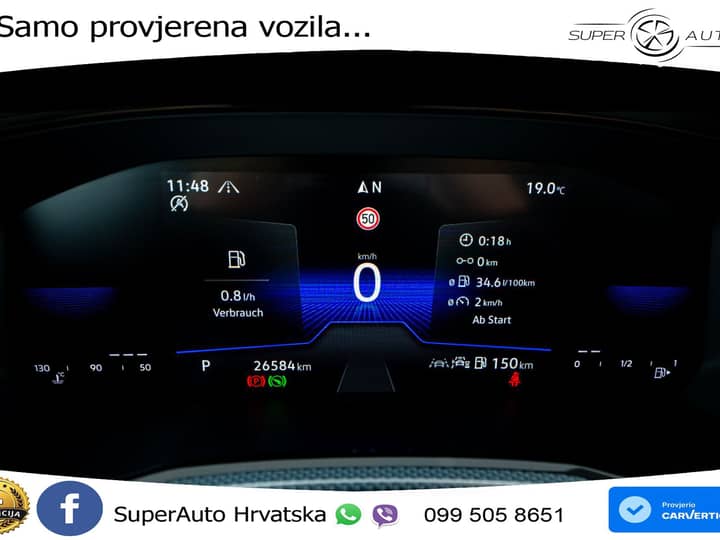 VW Touran 1.5 TSI DSG Comfortline 150 KS, 7-SJED+LED+ACC+GR SJED+VIRT+PDC+ASIST