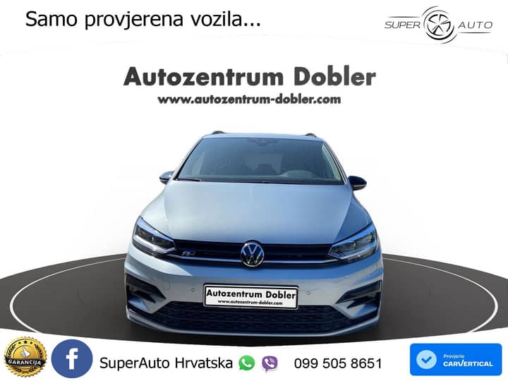 VW Touran 2.0 TDI DSG R-Line 150 KS, 7-SJED+LED+ACC+GR SJED+VIRT+KAM