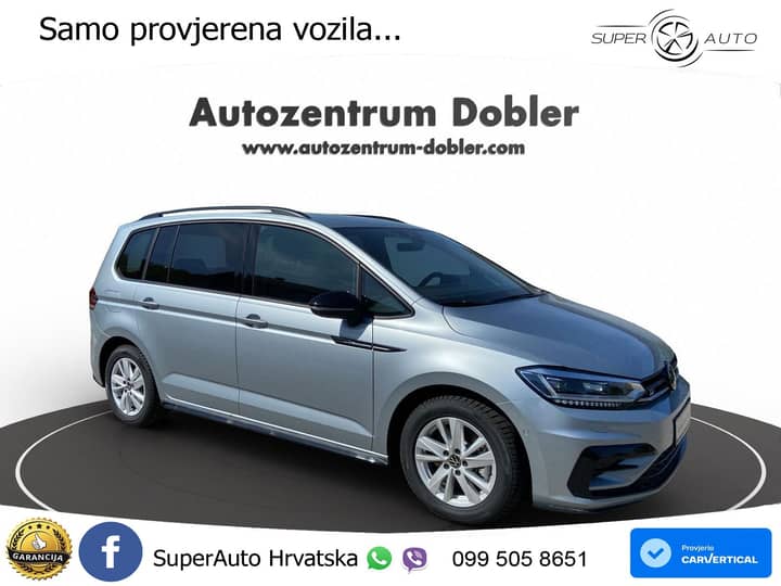 VW Touran 2.0 TDI DSG R-Line 150 KS, 7-SJED+LED+ACC+GR SJED+VIRT+KAM