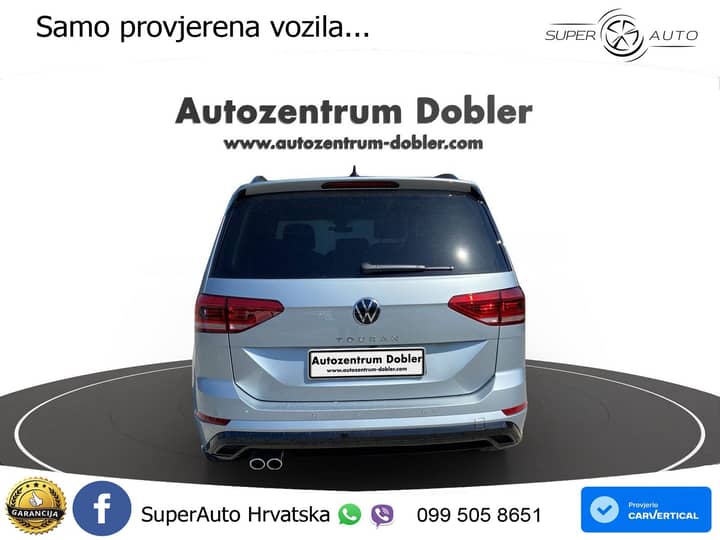 VW Touran 2.0 TDI DSG R-Line 150 KS, 7-SJED+LED+ACC+GR SJED+VIRT+KAM