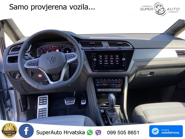 VW Touran 2.0 TDI DSG R-Line 150 KS, 7-SJED+LED+ACC+GR SJED+VIRT+KAM