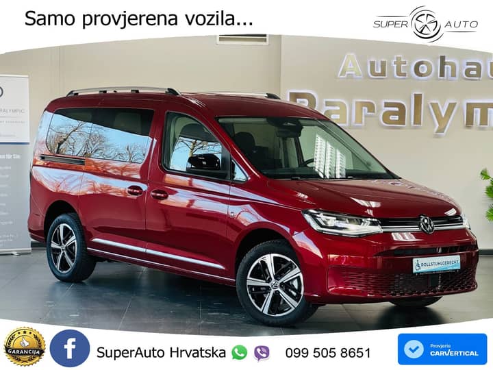 VW Caddy Maxi 1.5 TSI DSG Style 116 KS, RAMPA+LED+KAM+GR SJED+VIRT+ASIST