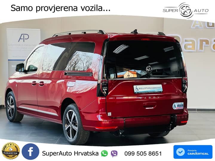 VW Caddy Maxi 1.5 TSI DSG Style 116 KS, RAMPA+LED+KAM+GR SJED+VIRT+ASIST