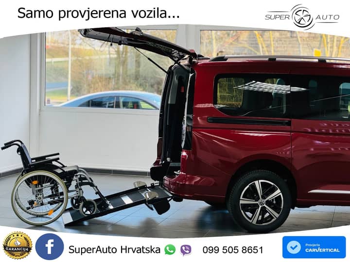 VW Caddy Maxi 1.5 TSI DSG Style 116 KS, RAMPA+LED+KAM+GR SJED+VIRT+ASIST