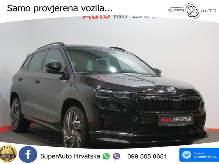 Škoda Karoq 1.5 TSI DSG Sportline 150 KS, ACC+KAM+LED+4xGR SJED+VIRT+NAVI+ASIST