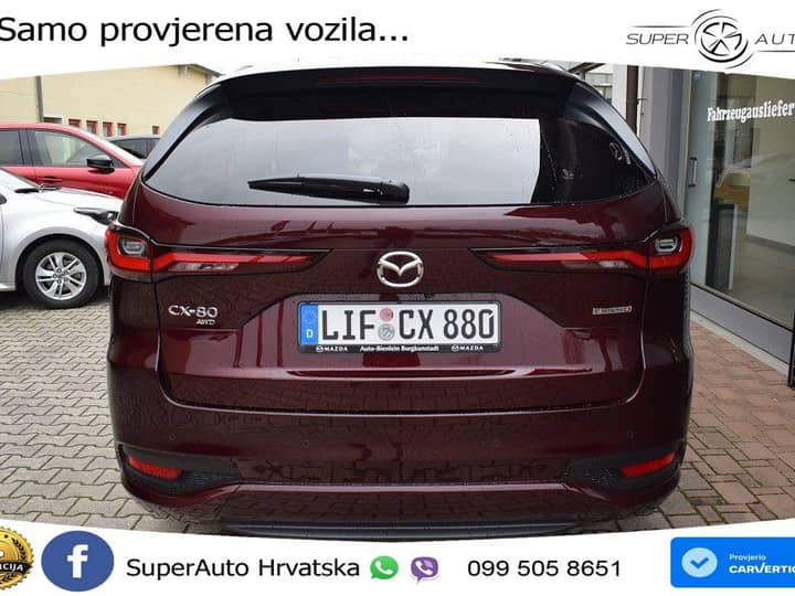 Mazda CX-80 3.3 e-Skyactiv AWD Aut. Homura Plus 254 KS, PANO+ACC+GR SJED+360