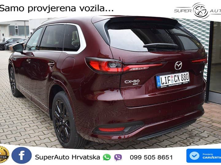 Mazda CX-80 3.3 e-Skyactiv AWD Aut. Homura Plus 254 KS, PANO+ACC+GR SJED+360