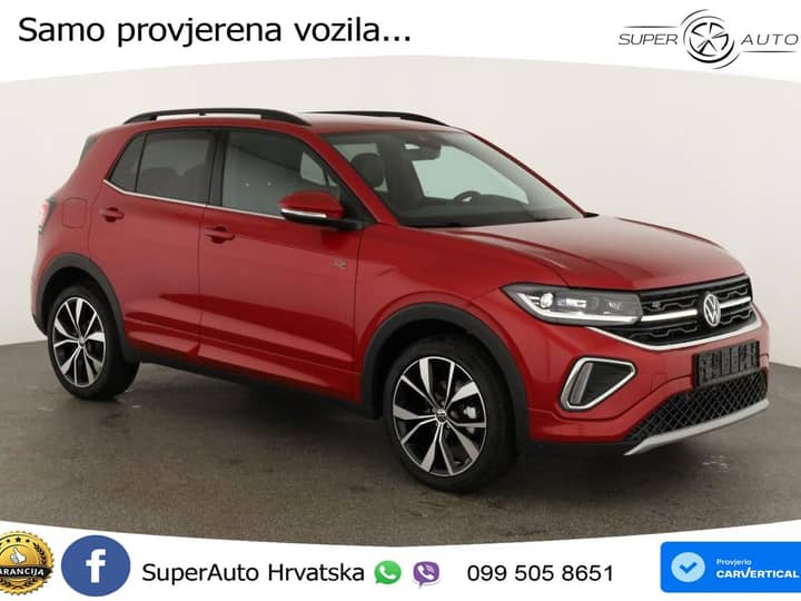 VW T-Cross 1.5 TSI DSG R-Line 150 KS, ACC+KAM+KEY+GR SJED+VIRT+LANE