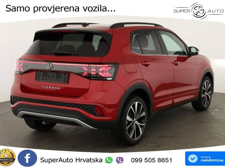 VW T-Cross 1.5 TSI DSG R-Line 150 KS, ACC+KAM+KEY+GR SJED+VIRT+LANE