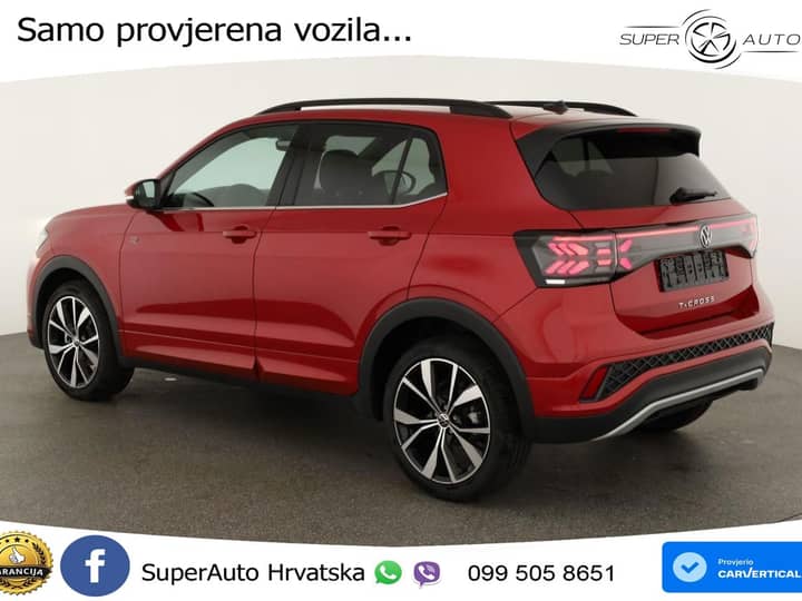 VW T-Cross 1.5 TSI DSG R-Line 150 KS, ACC+KAM+KEY+GR SJED+VIRT+LANE