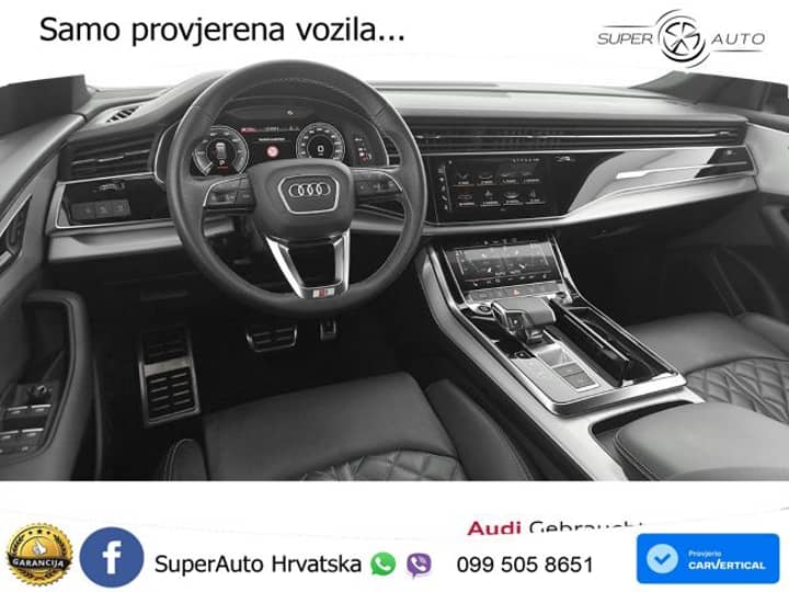 Audi Q8 55 TFSIe quattro Aut. S line 381 KS, ZRAČNI+LED+KAM+GR SJED+HEAD+VIRT