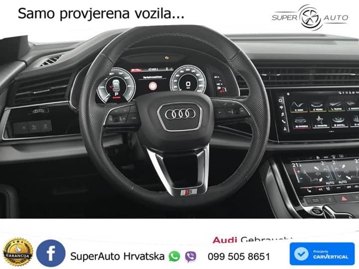 Audi Q8 55 TFSIe quattro Aut. S line 381 KS, ZRAČNI+LED+KAM+GR SJED+HEAD+VIRT