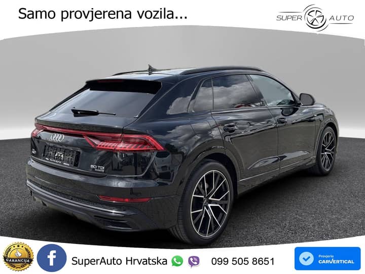 Audi Q8 50 TDI quattro Aut. S Line 286 KS !VOLAN DESNO!, 360+ACC+GR SJED+KEY