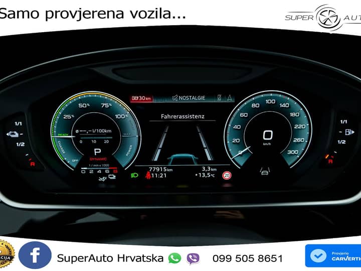 Audi A8 60 TFSIe quattro tiptronic 449 KS, ZRAČNI+MATRIX+ACC+4xGR SJED+360+B&O