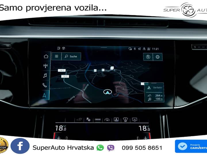 Audi A8 60 TFSIe quattro tiptronic 449 KS, ZRAČNI+MATRIX+ACC+4xGR SJED+360+B&O