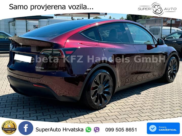 Tesla Model Y AWD Performance 534 KS, PANO+ACC+KAM+GR SJED+KEY+VIRT+LANE