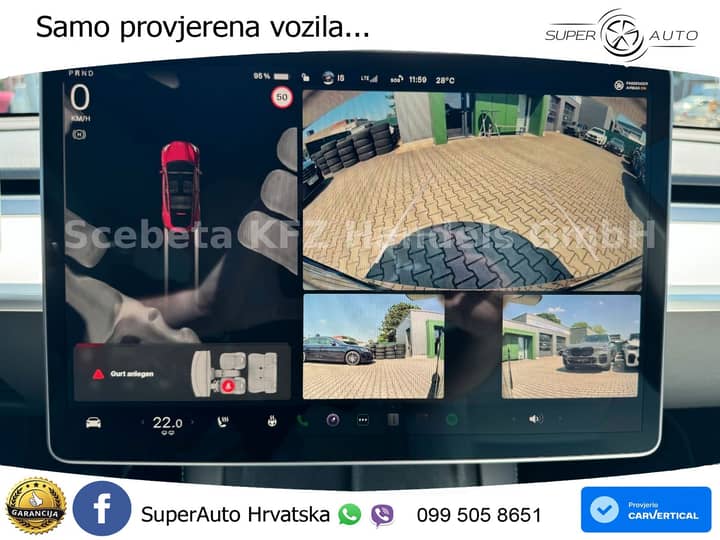 Tesla Model Y AWD Performance 534 KS, PANO+ACC+KAM+GR SJED+KEY+VIRT+LANE