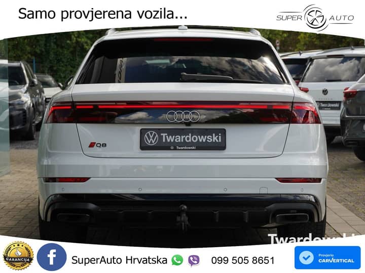 Audi Q8 50 TDI quattro Aut. S line 286 KS, ZRAČNI+PANO+KAM+GR SJED+KEY+VIRT+LANE