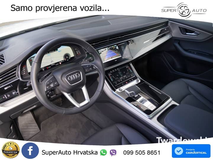 Audi Q8 50 TDI quattro Aut. S line 286 KS, ZRAČNI+PANO+KAM+GR SJED+KEY+VIRT+LANE