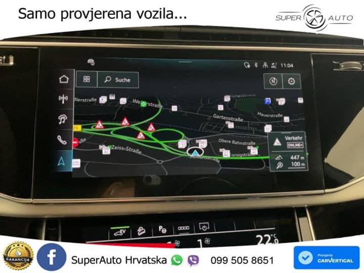 Audi Q8 55 TFSIe quattro Aut. S line 394 KS, ZRAČ+360+ACC+GR SJED+KEY+VIRT+LANE