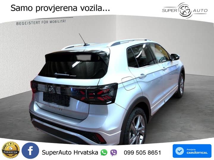 VW T-Cross 1.5 TSI DSG R-Line 150 KS, ACC+KAM+KEY+GR SJED+VIRT+LANE