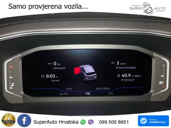 VW T-Cross 1.5 TSI DSG R-Line 150 KS, ACC+KAM+KEY+GR SJED+VIRT+LANE